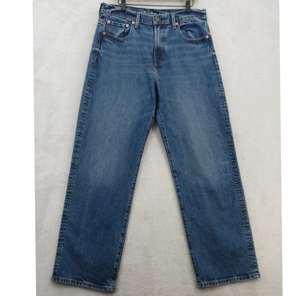 American Eagle EasyFlex Loose Jeans Mens 32x32 Baggy Medium Wash Denim